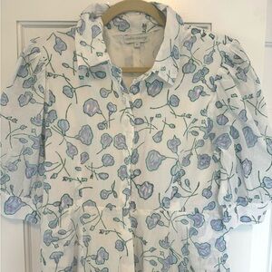 Julia Amory Shoet Sleeve Button Down Dress